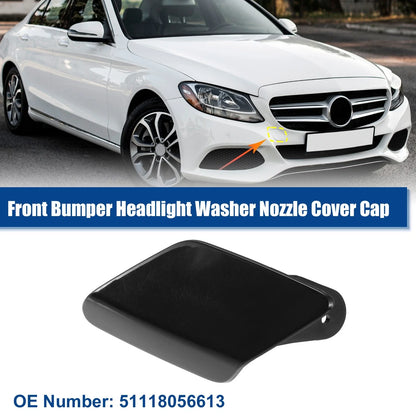 Front Left Headlight Washer Nozzle Cover Cap Black for BMW M3 (2015-2018)