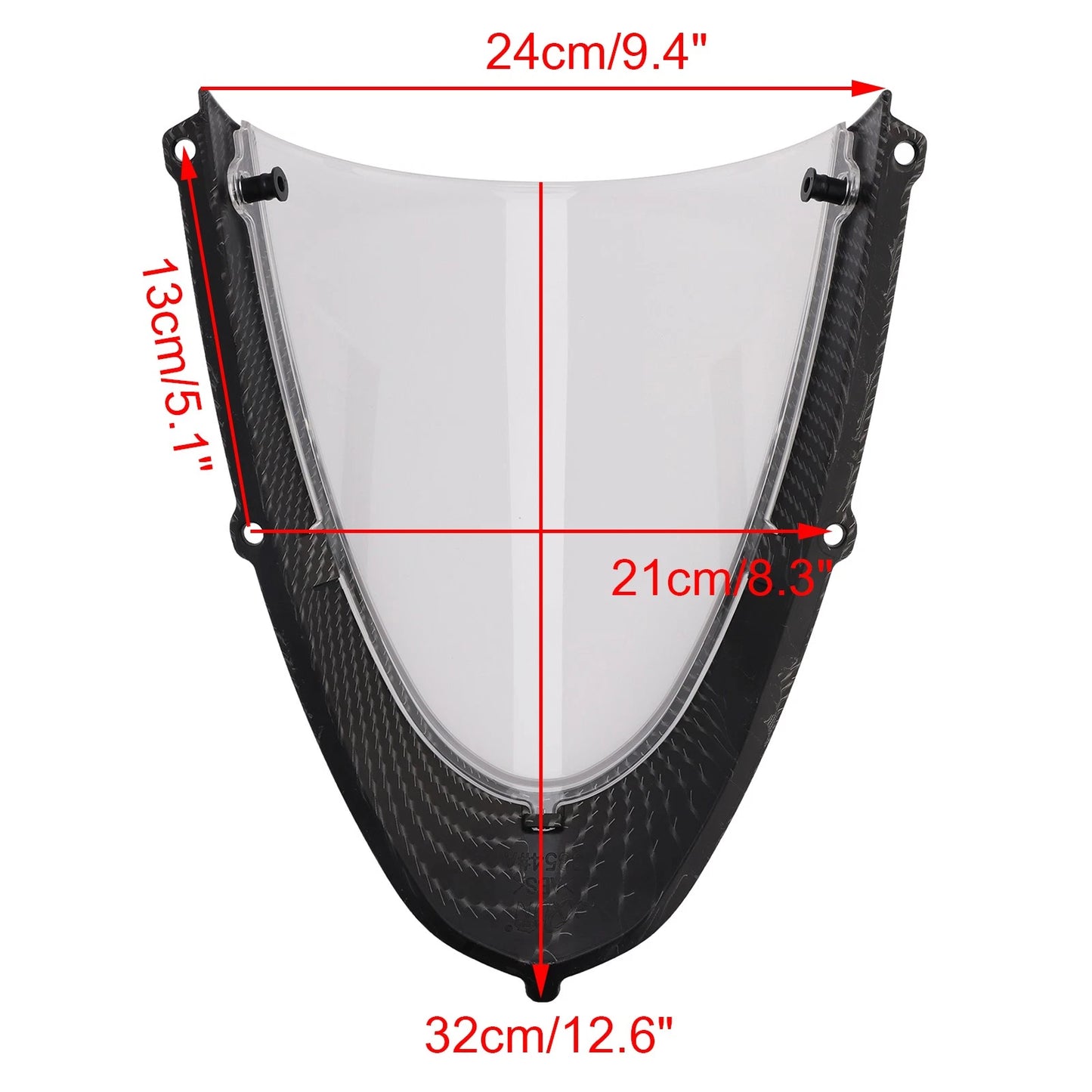 Windshield for Aprilia RS 660 (2020–2024) Simulated Carbon Transparent