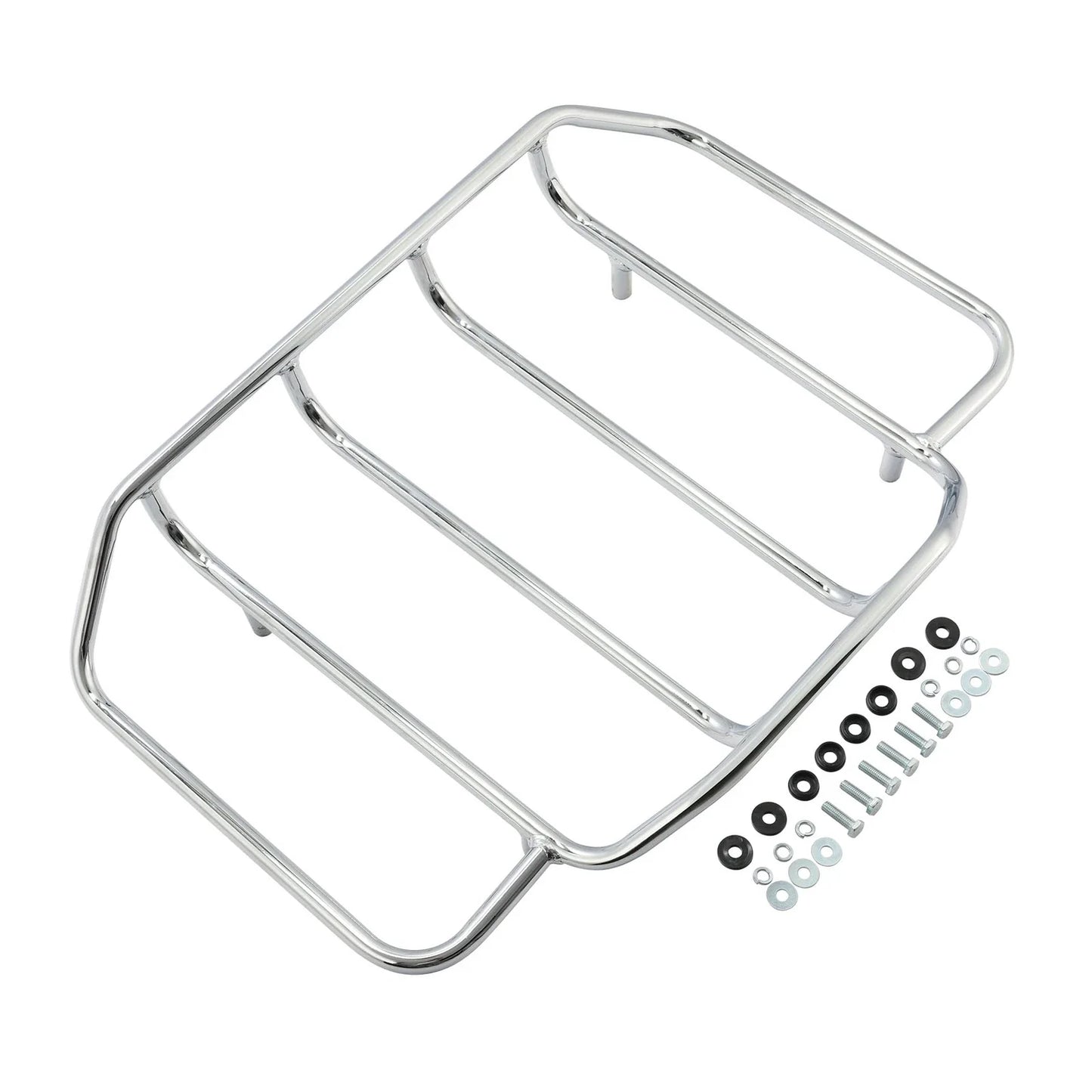 Chrome Luggage Top Rack for Harley Touring Road King Street Glide (2009-2023)