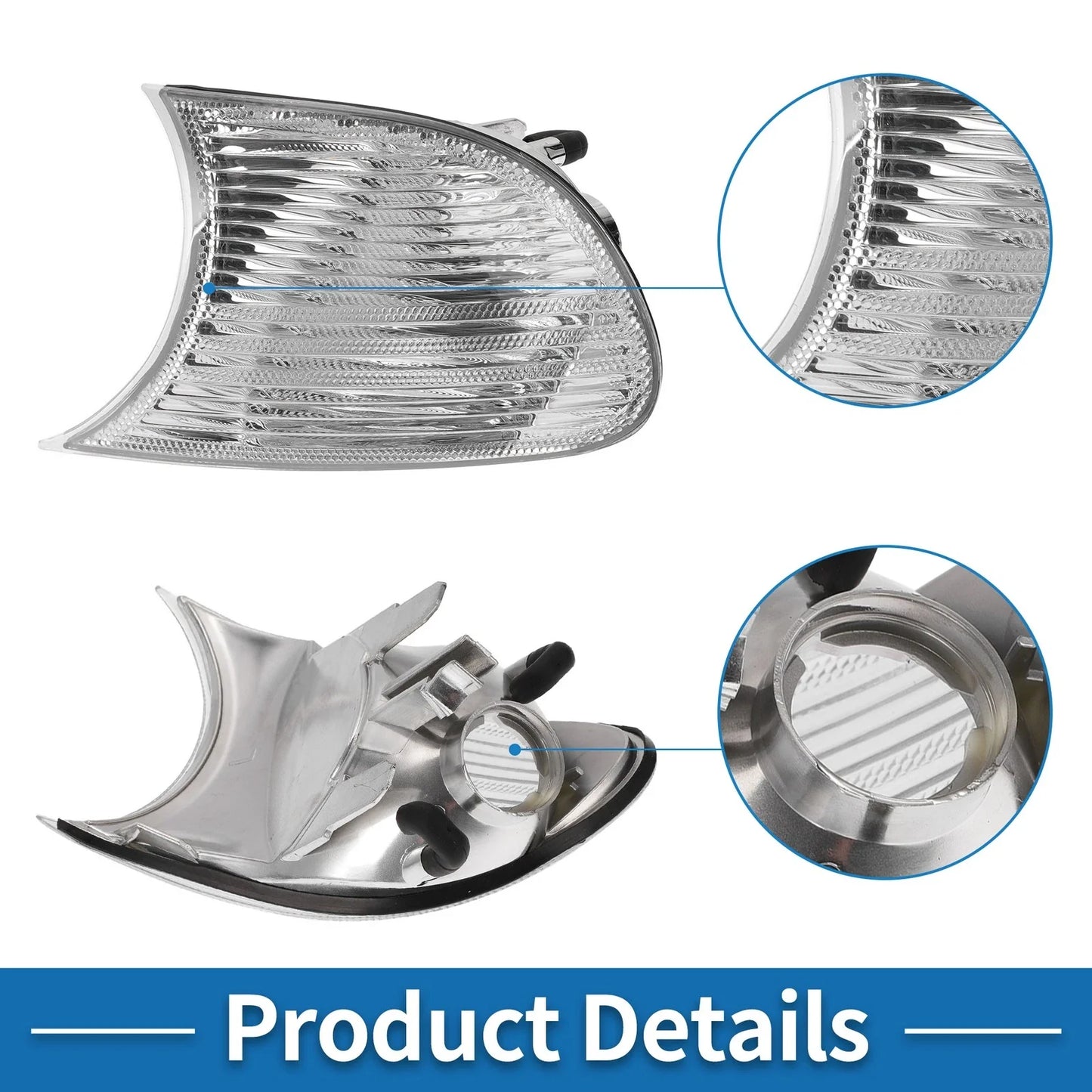 1Pc Left Corner Signal Light Cover for BMW 3 Series E36 (2000-2001)