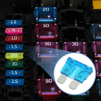 10pcs Blade Style Fuses 15A for Car Boat Truck SUV Motorcycle (Universal)