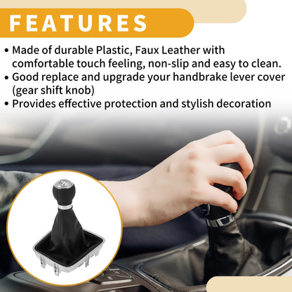 6 Speed Gear Shifter Knob with Cover No.5N0711113 for VW Sharan II (2010–2015)