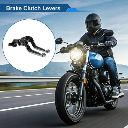 Adjustable Brake Clutch Lever for Kawasaki ZX14R (2006–2017) Black Titanium