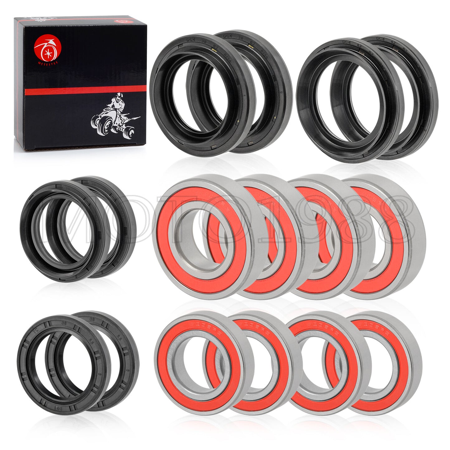 Set of 4 Wheel Bearing Seals for Yamaha Rhino 450 660 700 (2005–2013)