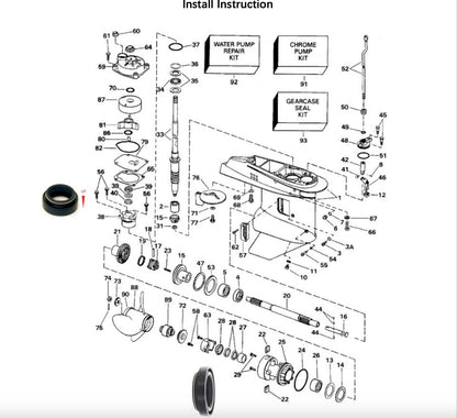 Lower Unit Seal Kit for Johnson Evinrude (18-2694)
