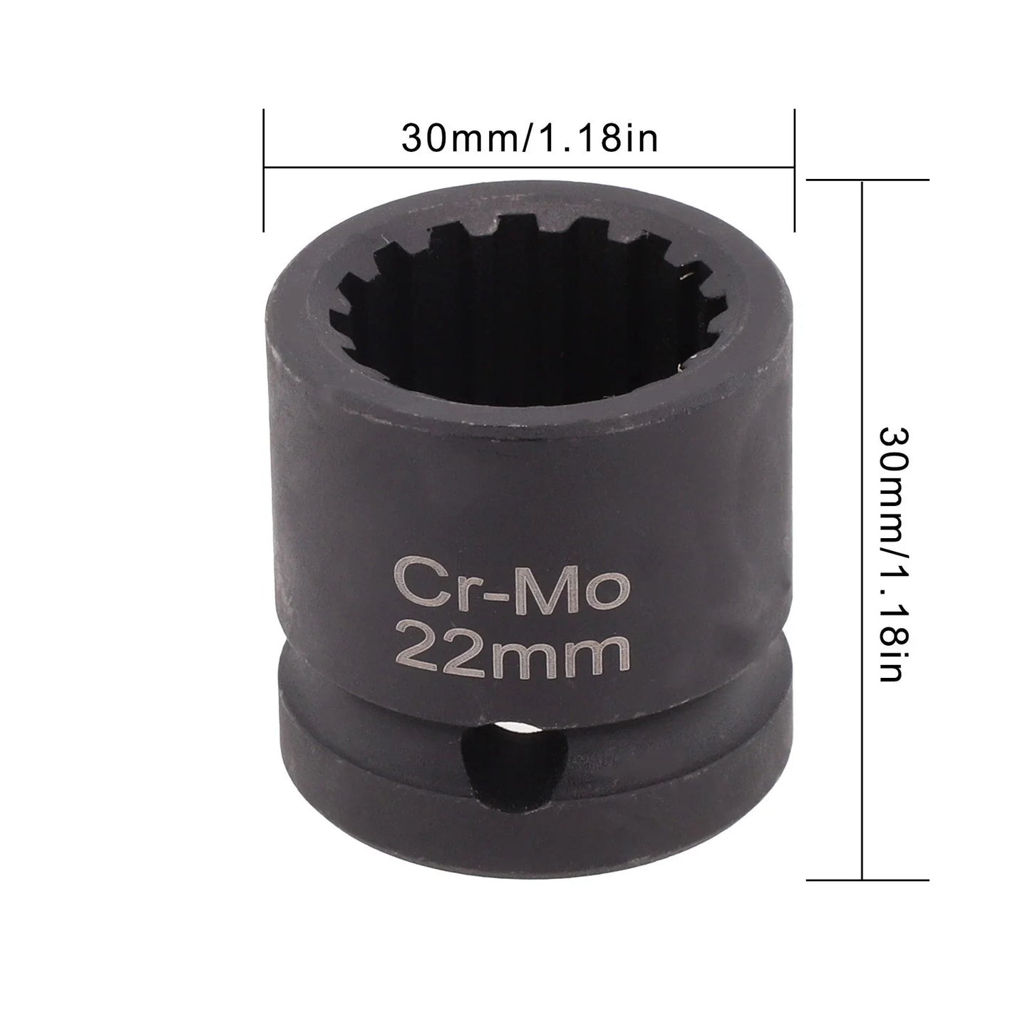 Mechanic Tool 1/2” Dr X 22mm SOCKET 16PT