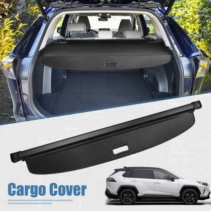 Retractable Cargo Cover for Toyota RAV4 (2019–2023) Black Trunk Shield