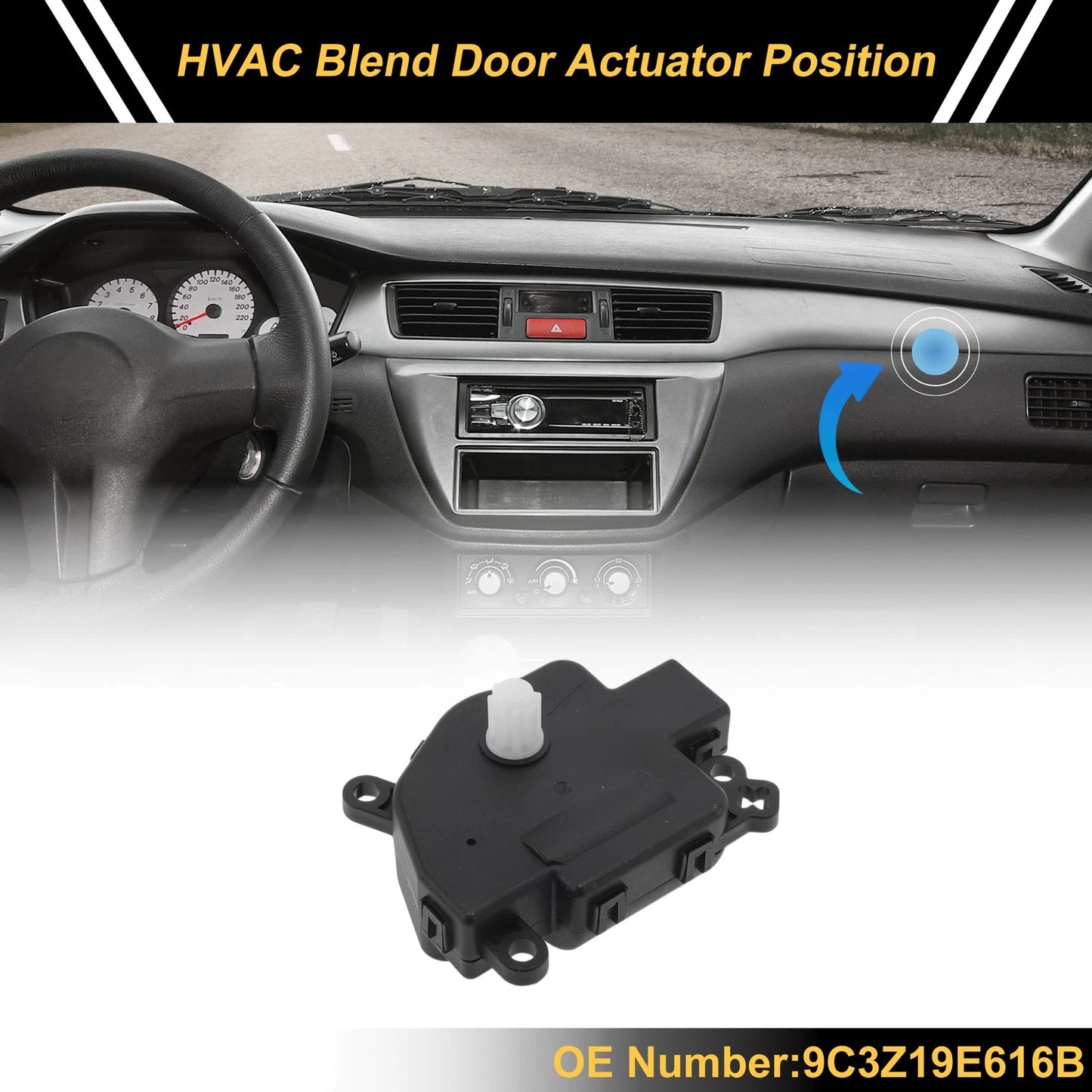 HVAC Heater Blend Door Actuator for Ford F-250 Super Duty (2010) No. 9C3Z19E616B
