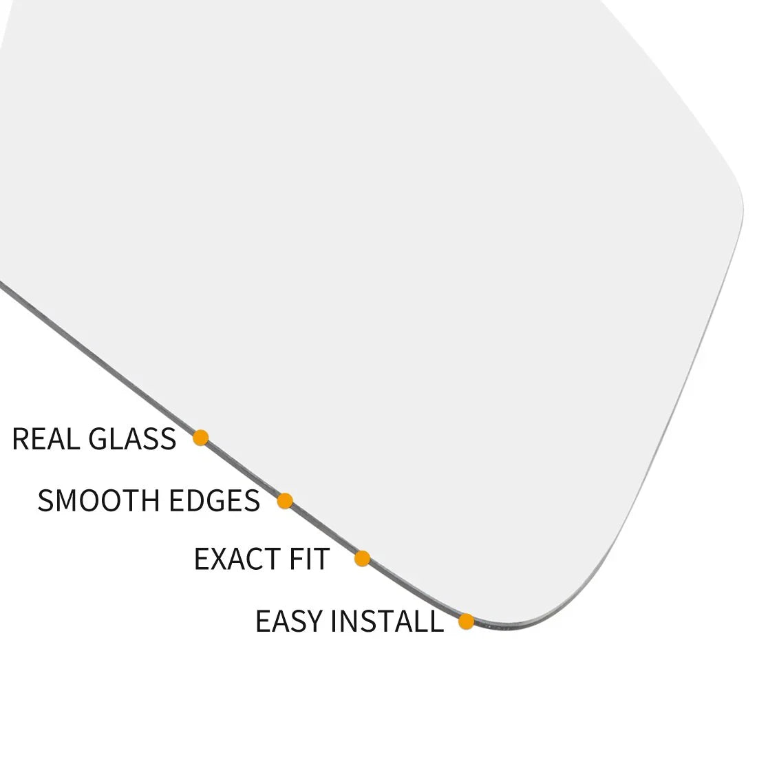 Heated Mirror Glass with Backing Plate Left Side for Mercedes-Benz GL 320