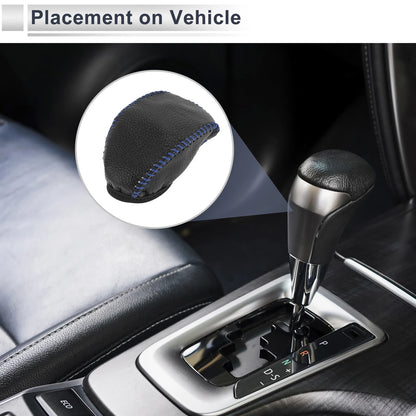1 Pc Gear Shift Knob Cover for Toyota RAV4 (2019–2024) Pebbled Black Blue