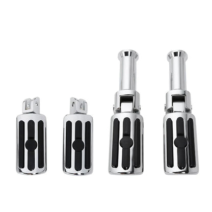 Chrome Driver & Passenger Footpegs Bracket for Harley Fat Boy (2018-2025)