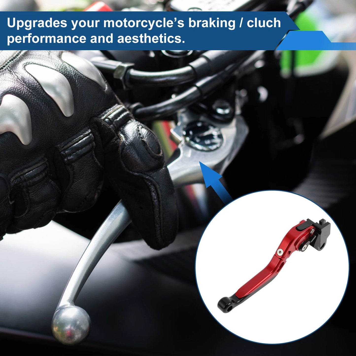 Adjustable Brake Clutch Levers for Kawasaki Z650 (2017–2023) Red Black