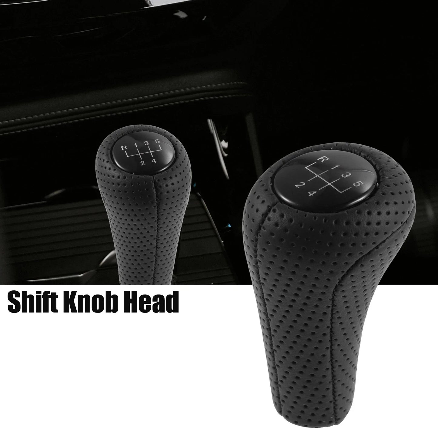 5 Speed Manual Gear Shift Knob for BMW Faux Leather Black