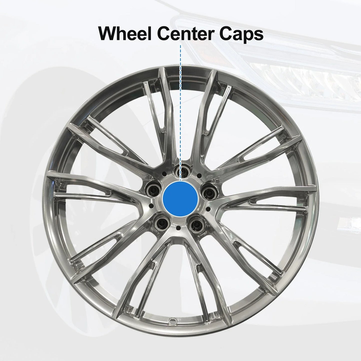 Wheel Center Cap for Mercedes-Benz C43 Black Plastic (1998-2000)