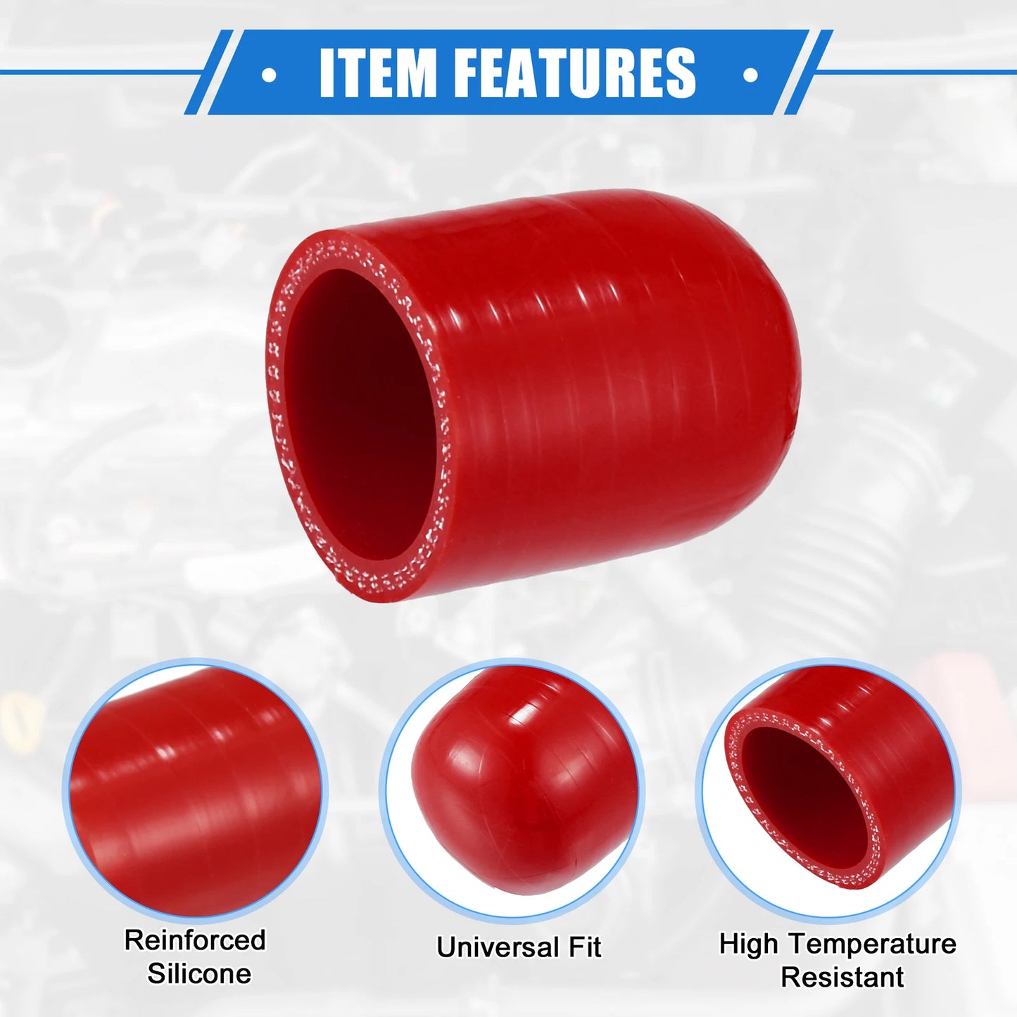Reinforced Silicone Coolant Cap Kit for Turbo Bypass Valve (1.26" ID)