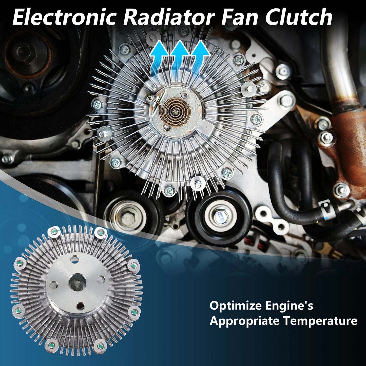 Engine Cooling Fan Clutch for Dodge Ram 50 L4 2.0L (1983–1989) No.19189657