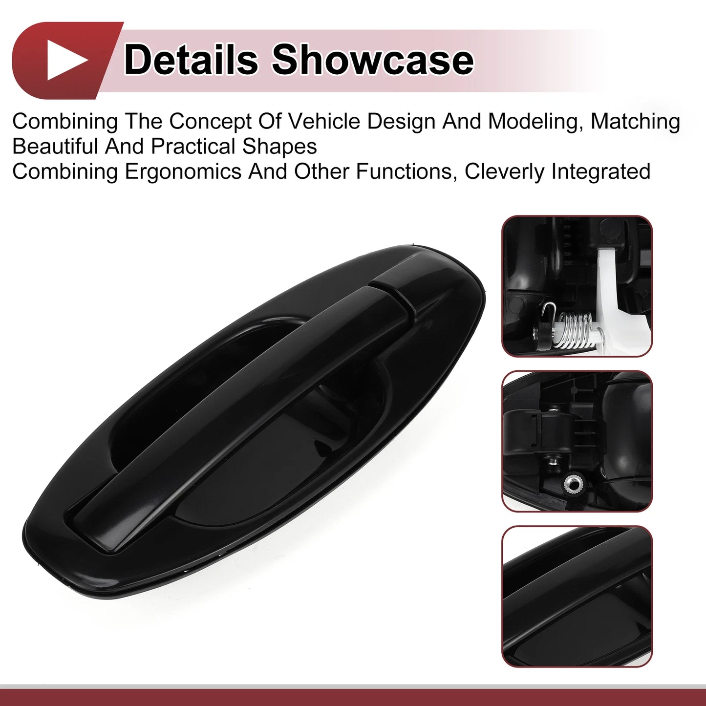 Car Exterior Door Handle for Hyundai Santa Fe (2013–2018) No. 8265026000 Black