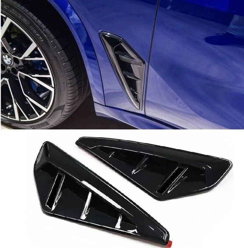 Gloosy Black Side Fender Air Vent Trim Cover for BMW X5 (2018–2024)