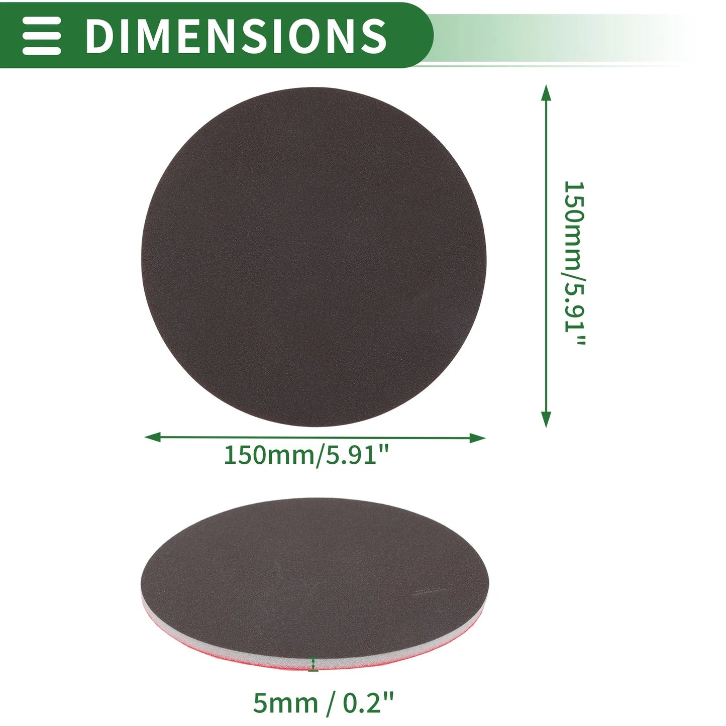 Set of 12 P600 Sanding Sponge Pads for Automotive Finishing