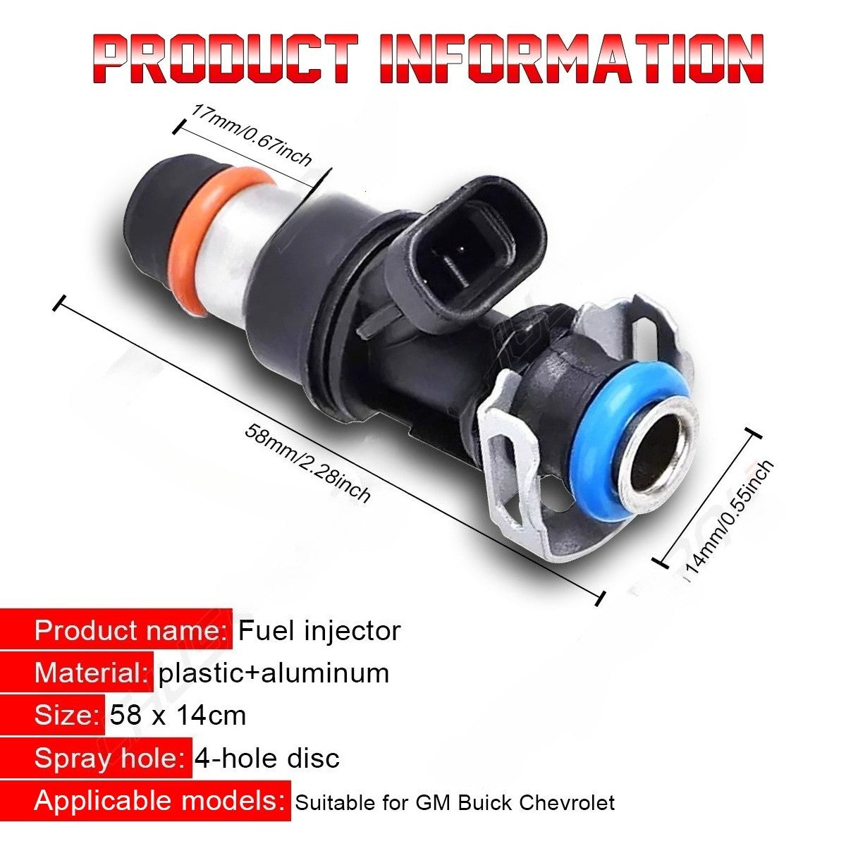 Set of 8 Fuel Injectors for Chevy Silverado 1999–2007 4.8L/5.3L/6.0L