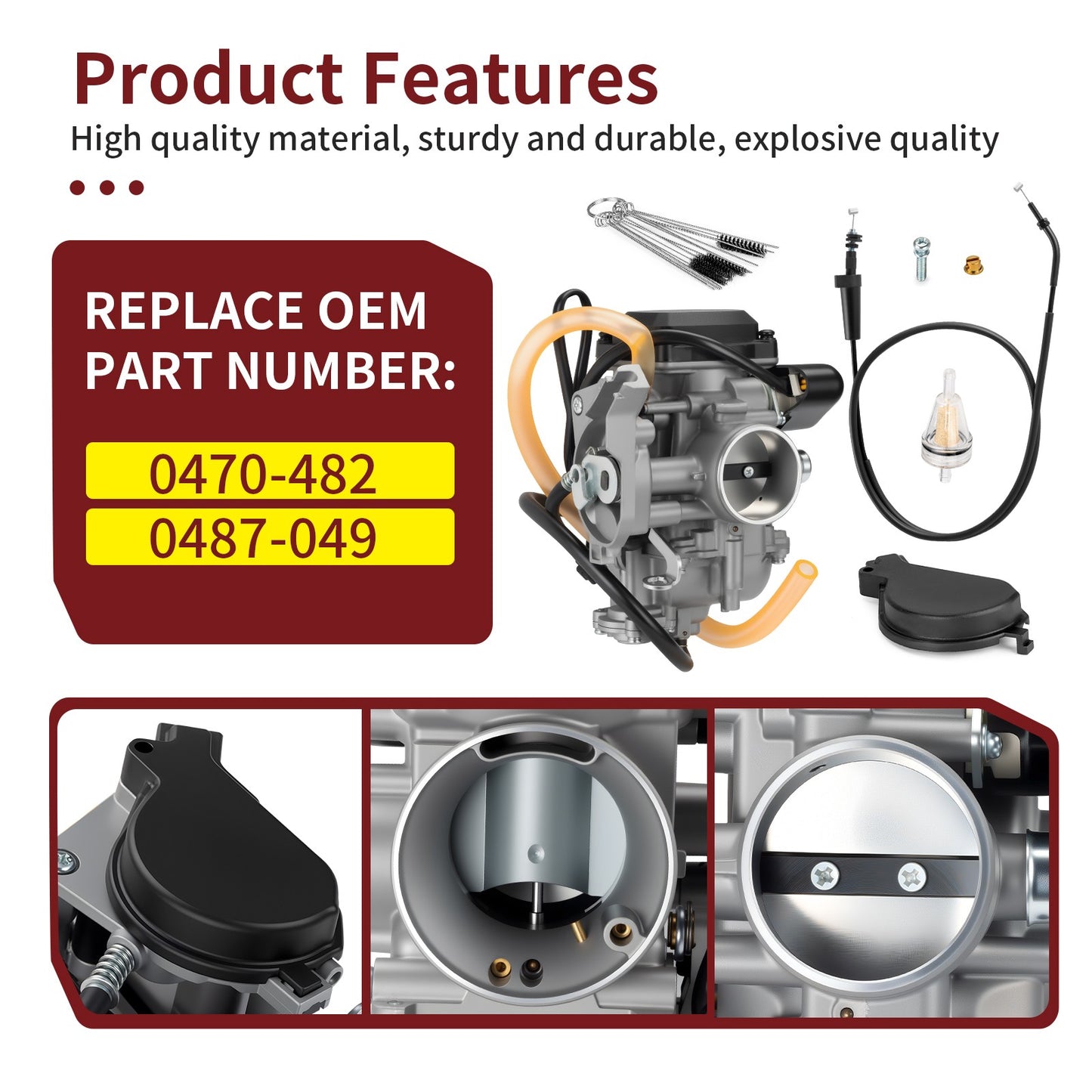 Carburetor for Arctic Cat ATV 650 H1 4x4 (2005–2006)