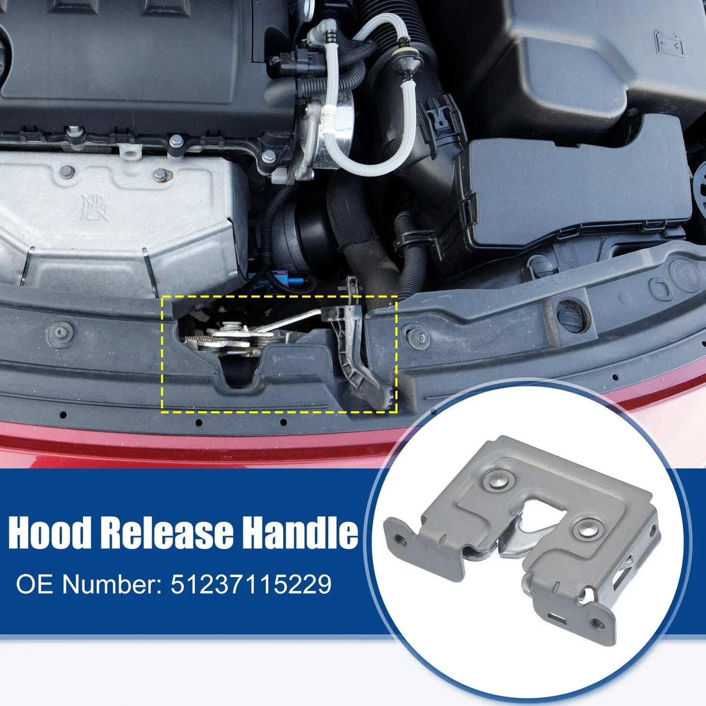 1 Pair Front Hood Latch Lock Actuator Assembly for BMW 525i Gray