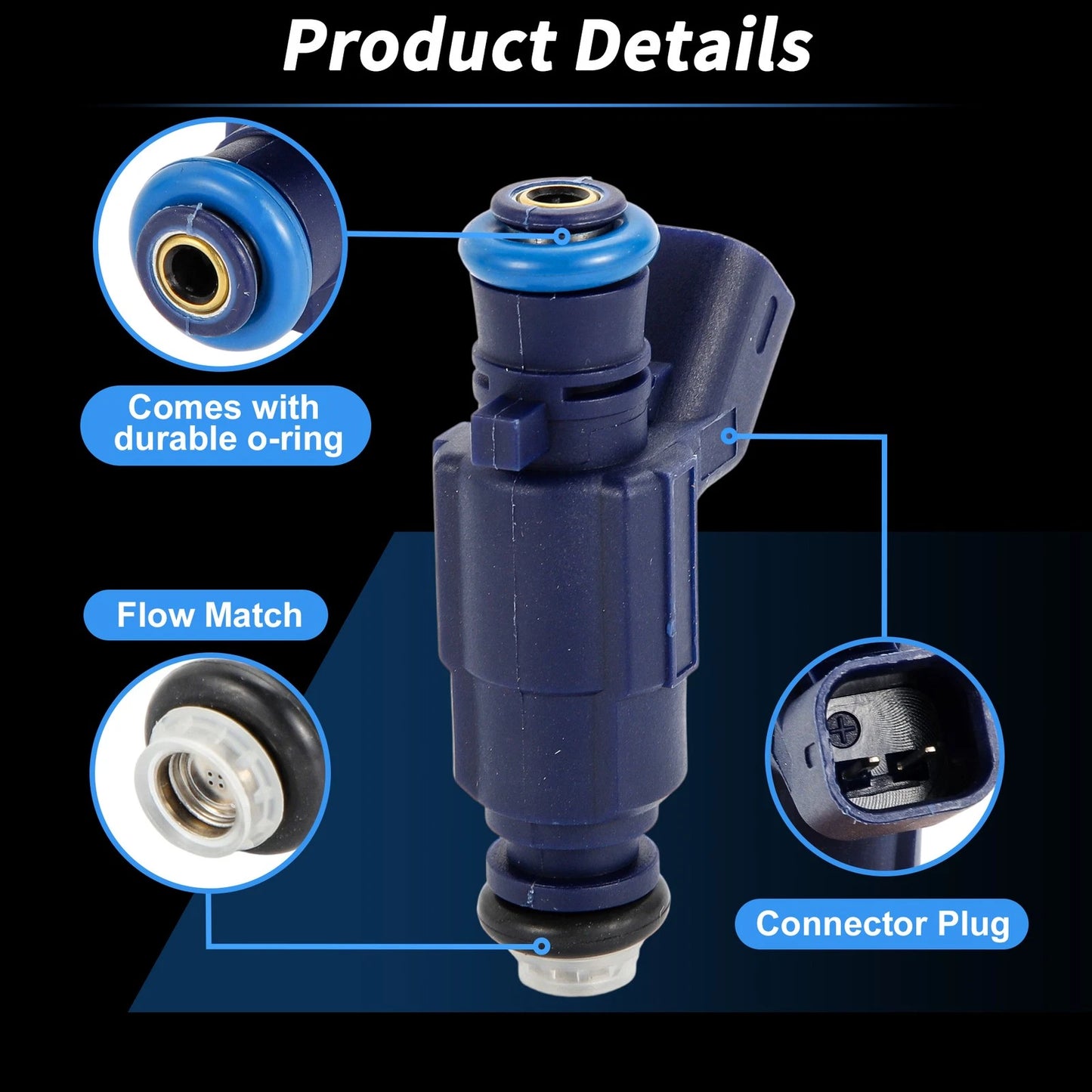 1Pc Fuel Injector No.0280156300/12609418 for Chevrolet Equinox (2008–2009)