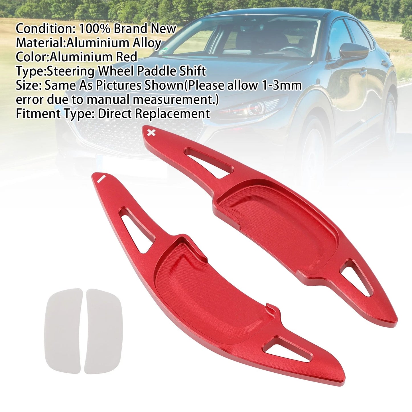 Aluminum Shift Paddles for Mazda 3 CX-30 (2020–2023) - Red