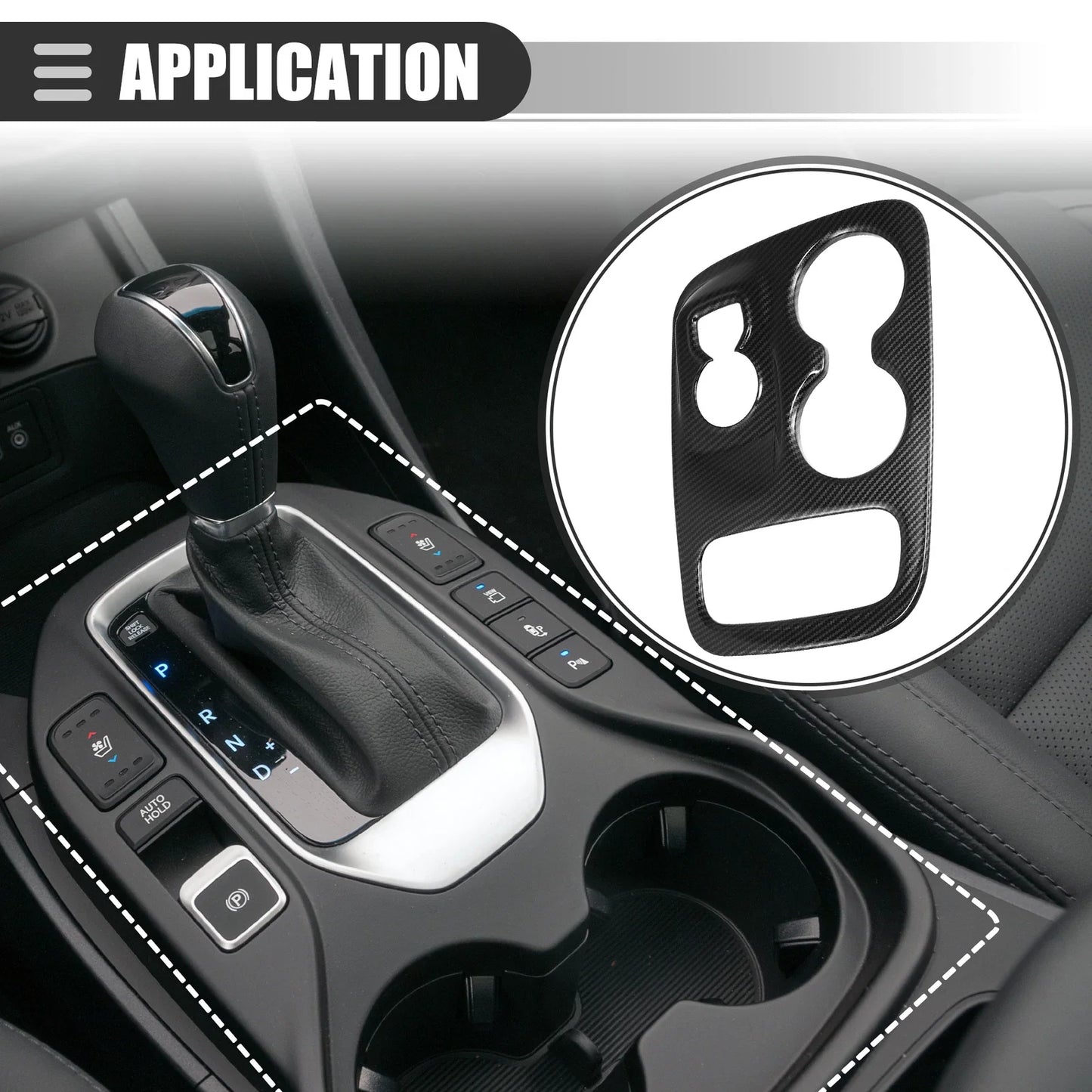 Carbon Fiber Central Control Gear Shift Panel Trim for Dodge Durango (2014-2017)