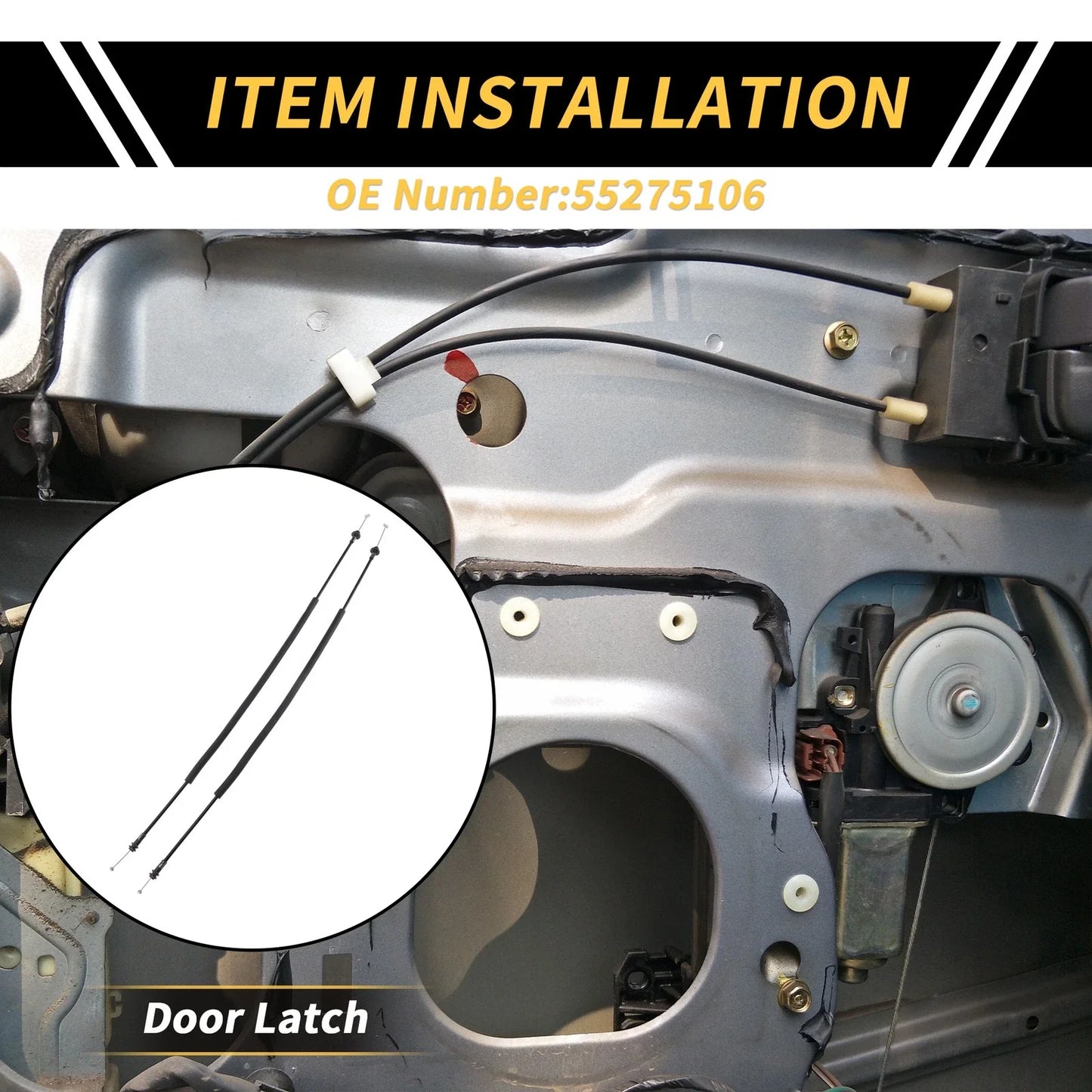 2 x Door Latch Release Cables for Dodge Ram 1500 2500 3500 (2010-2018)