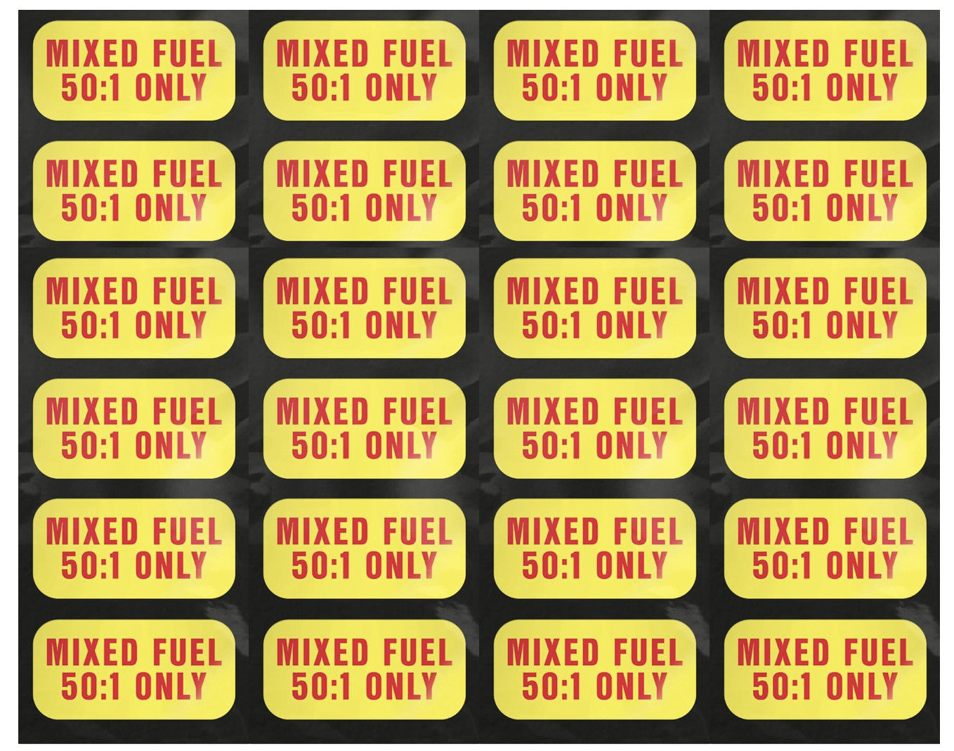 Set of 24 Fuel Only Stickers for Gas Oil Mixture Cans