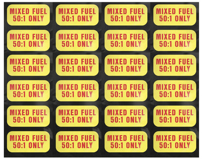 Set of 24 Fuel Only Stickers for Gas Oil Mixture Cans