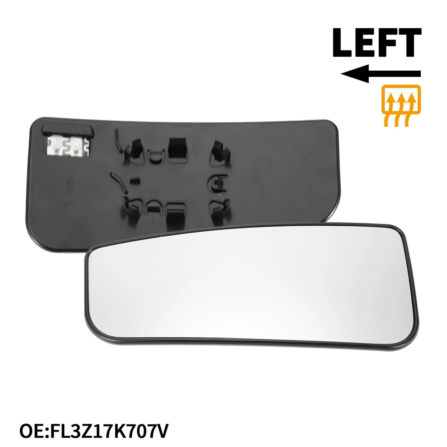 Heated Mirror Glass Replacement for Ford F-250 F-350 (No.FL3Z17K707V)
