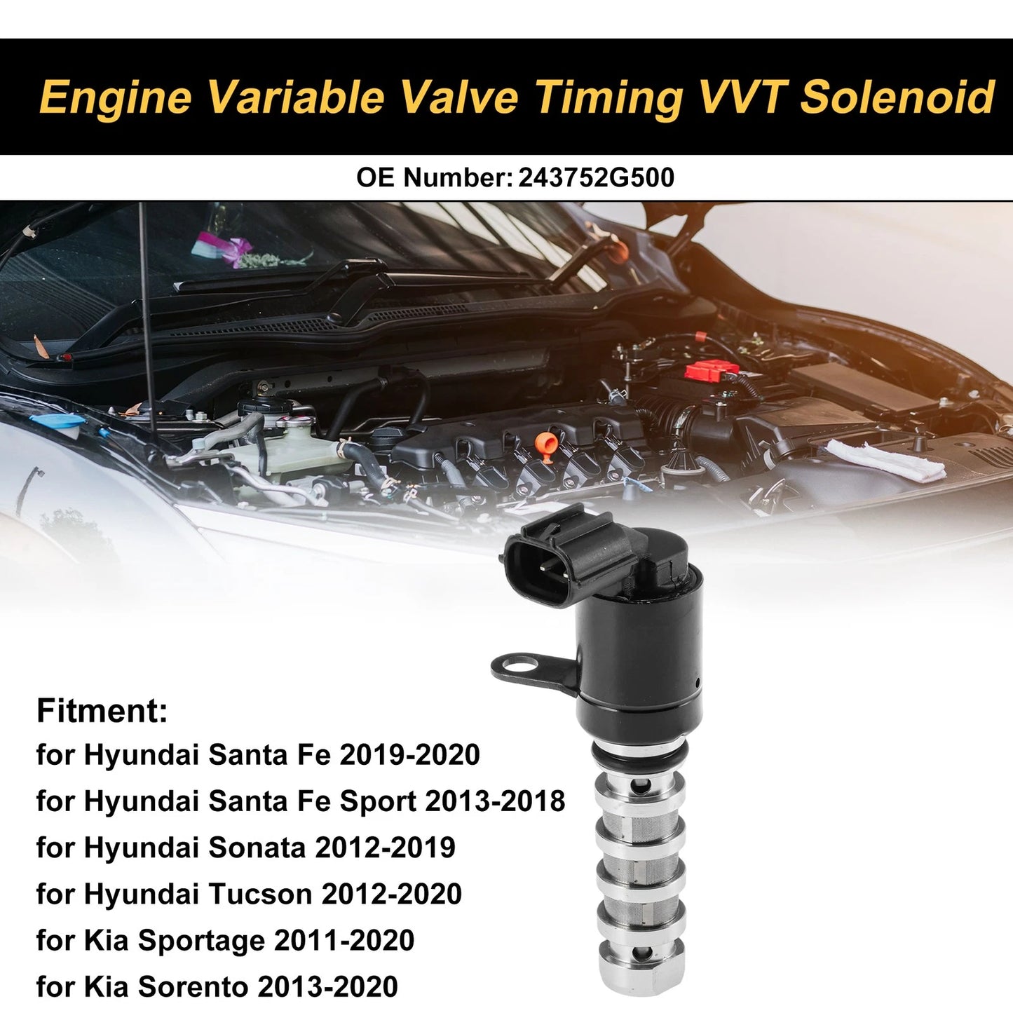 VVT Solenoid for Hyundai Santa Fe (2019–2020) 24375-2G500