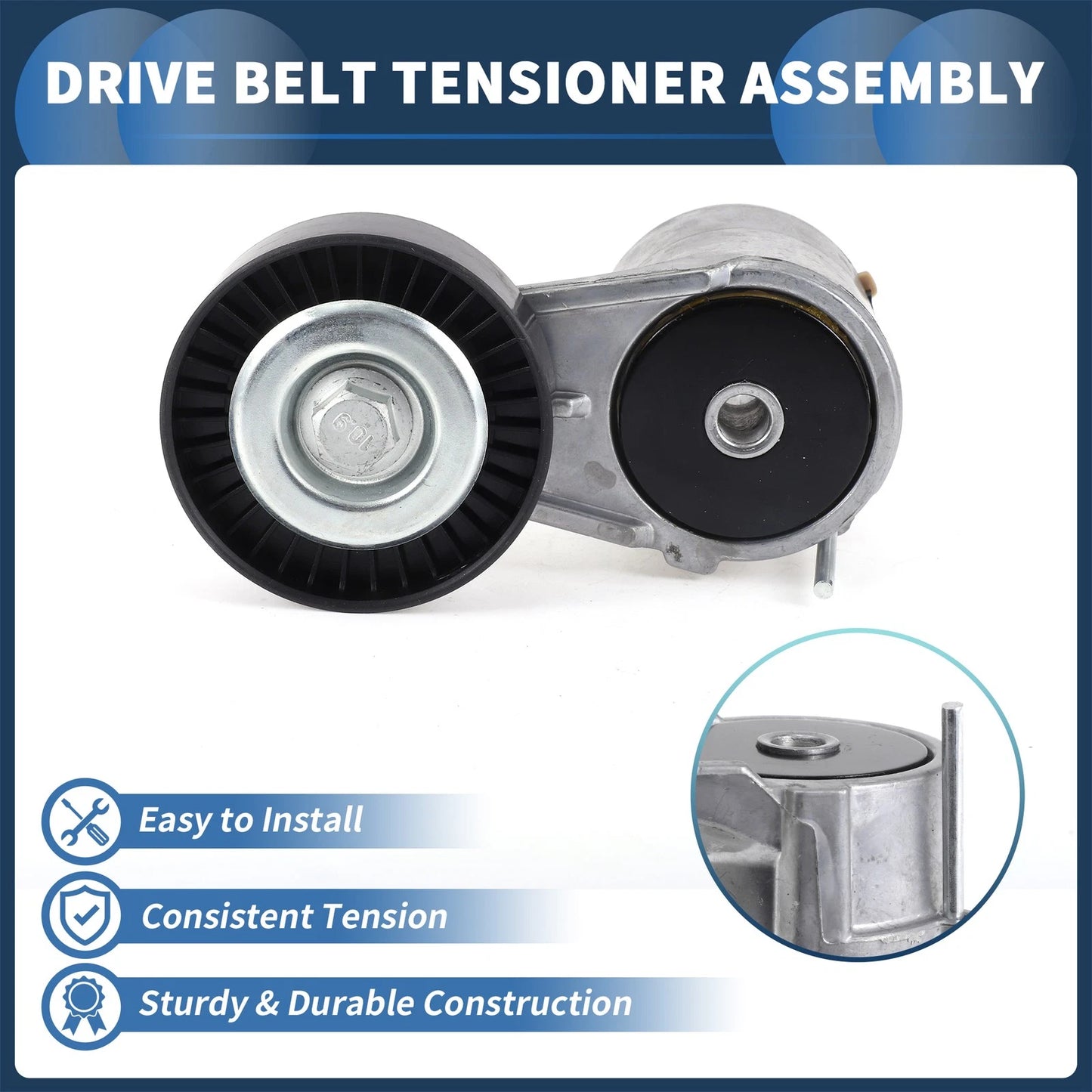 Belt Tensioner for Chevrolet Astra (2008) No. 90571758 Metal 1 Pcs