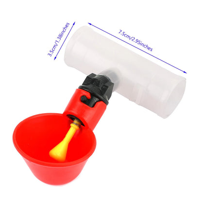 Set of 4 Automatic Water Drinker Cups for Poultry