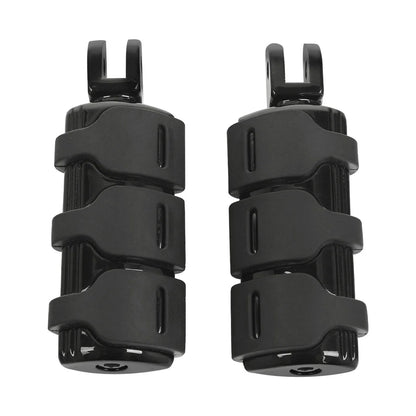 Black Front Rider Driver Footpeg Pegs for Harley Softail Low Rider (2018-2025)