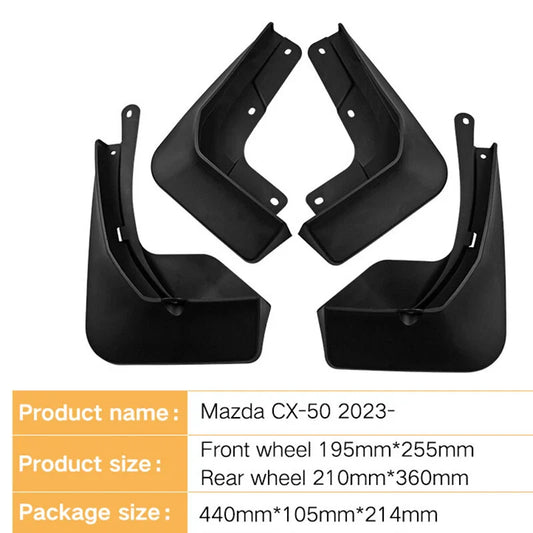 4Pcs Splash Fender Guards Mud Flaps for Mazda CX-50 (2023–2024)