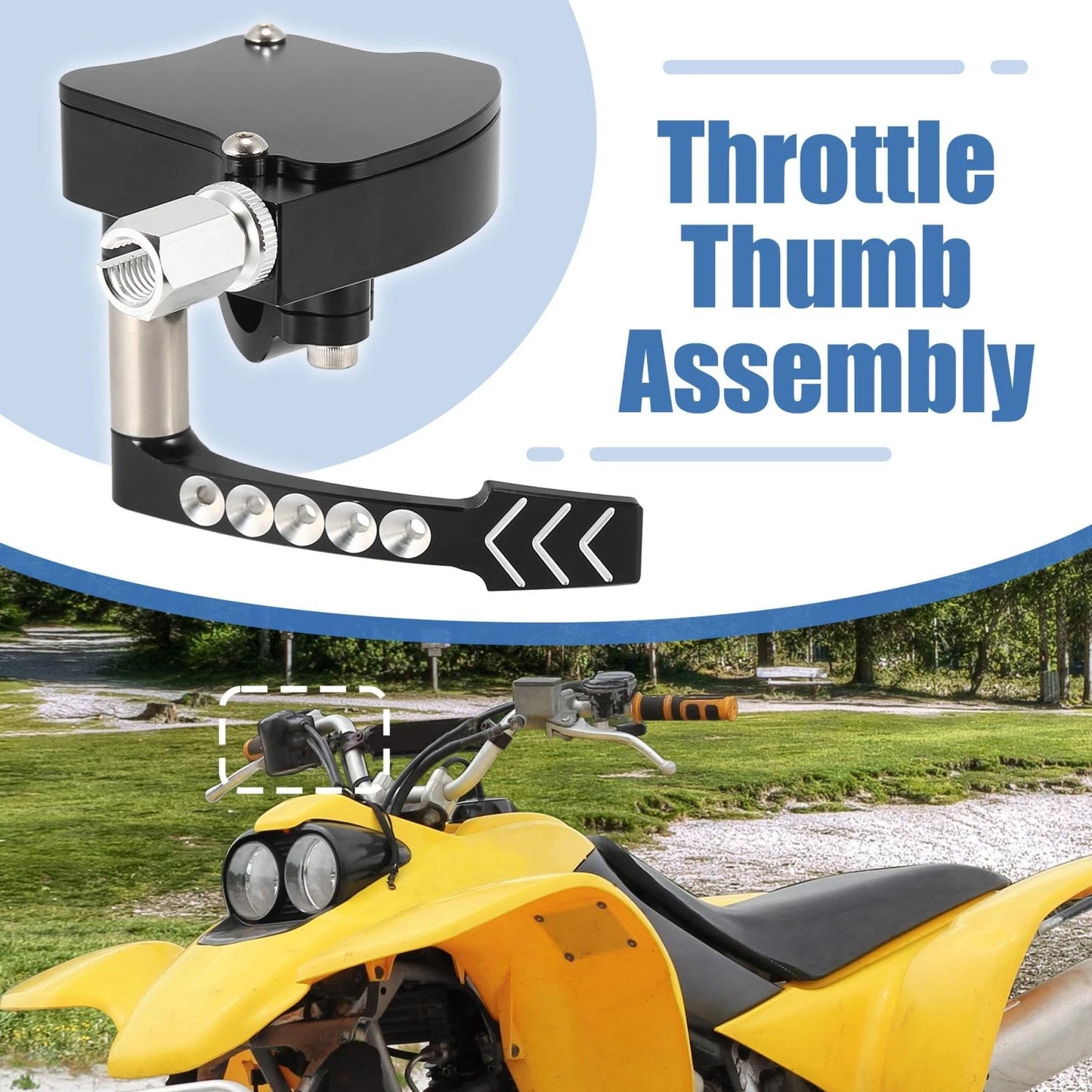 Thumb Throttle Assembly for Yamaha Banshee 350, Blaster 200, YFZ450 (1997–2023)