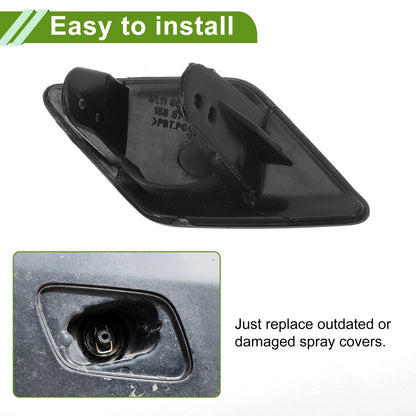 Front Left Washer Nozzle Cover Cap for BMW 428i (2014-2016) Black