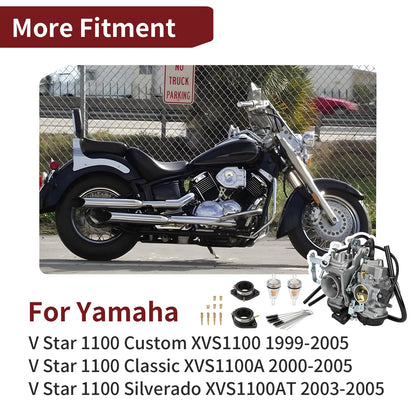 Carburetor with Intake Manifold Boots for Yamaha (5EL-14900-21-00)