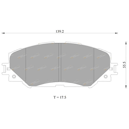 Front Disc Brake Pads Set for Toyota RAV4 (2005–2013)