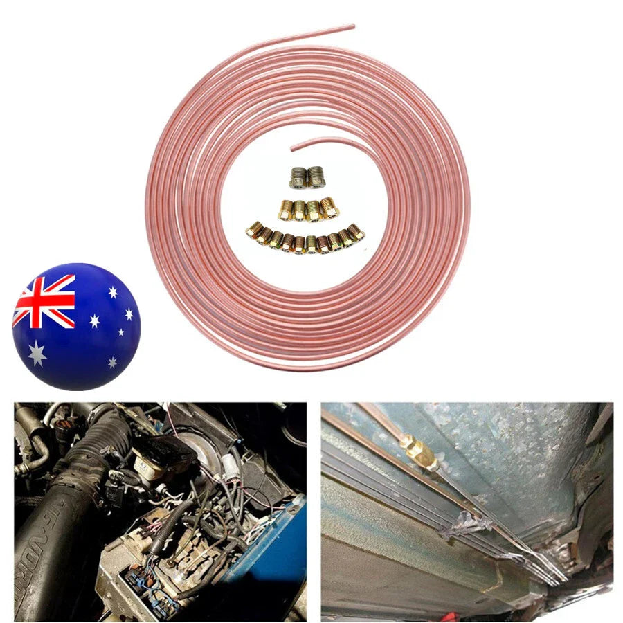 25Ft 1/4" Copper Nickel Steel Brake Line Tubing