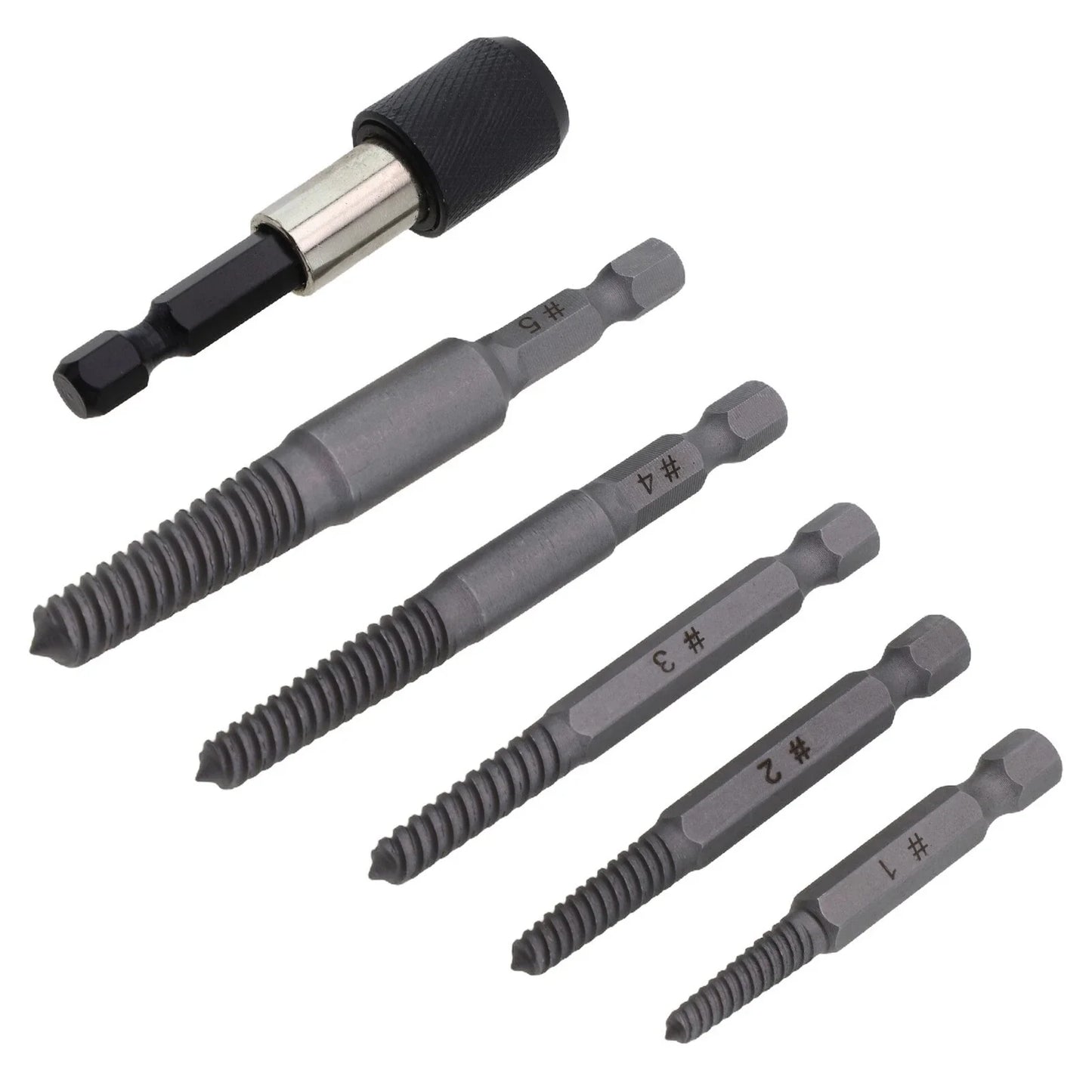 6 Pcs Bolt and Screw Extractor Set for Damaged Fasteners
