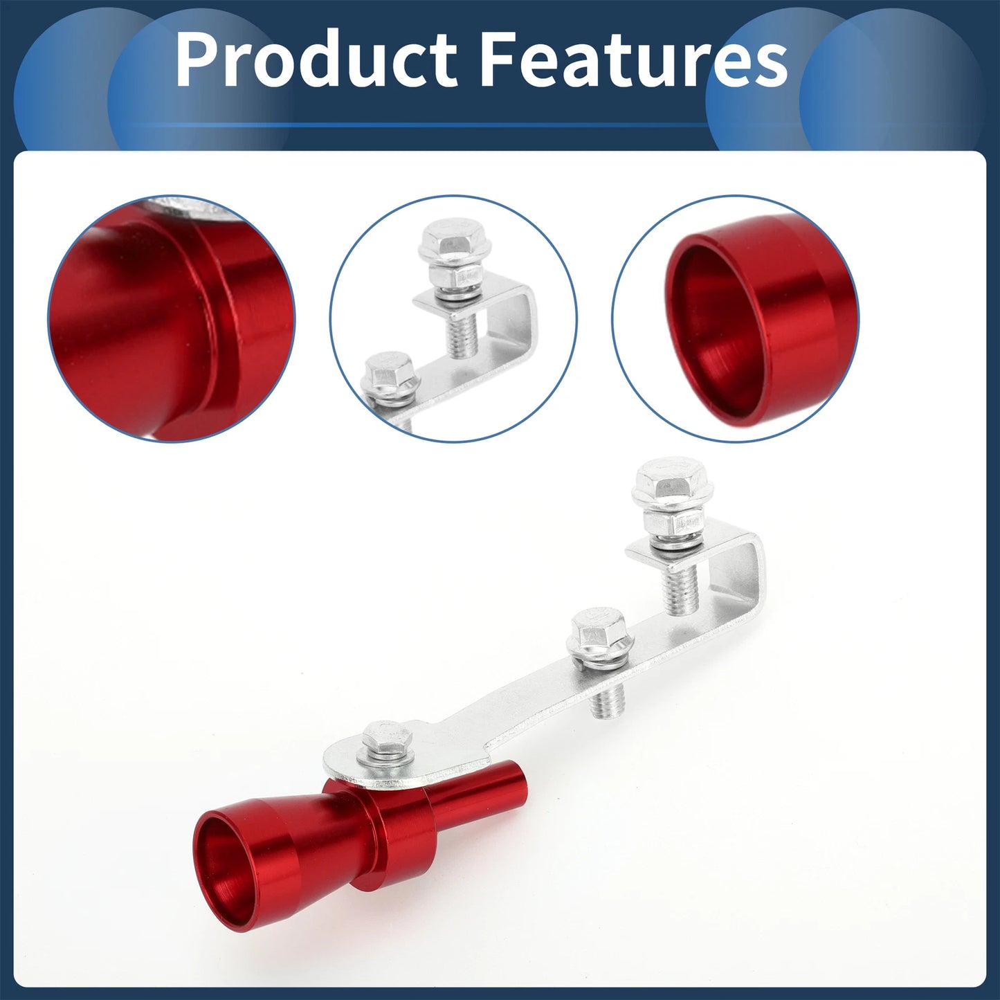 Turbo Sound Exhaust Muffler Pipe Whistle for Universal Fit (Set of 1)