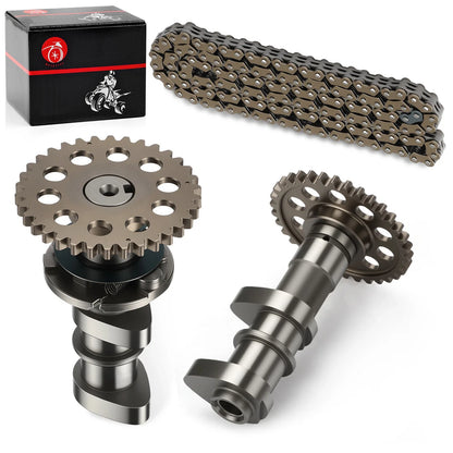 Intake & Exhaust Camshaft w/ Timing Chain for Suzuki Quadsport Z400 (2003–2006)