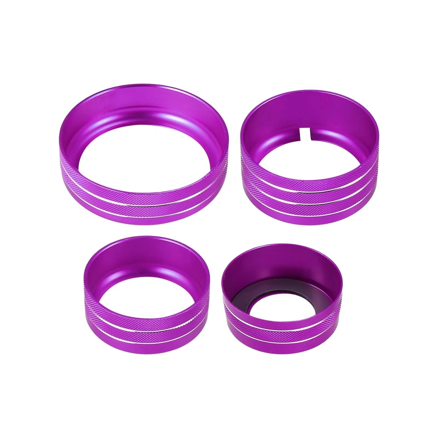 8 x Knob Covers Purple AC Switch for Chevy Silverado/GMC Sierra (2014-2018)