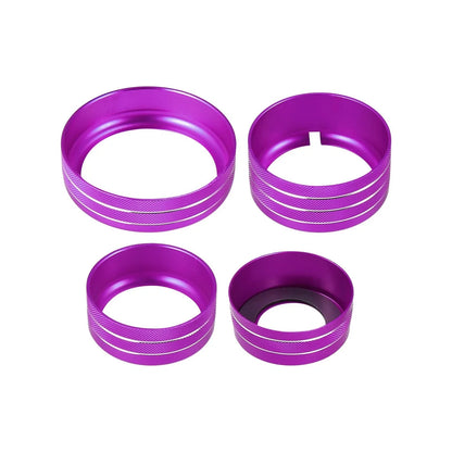 8 x Knob Covers Purple AC Switch for Chevy Silverado/GMC Sierra (2014-2018)
