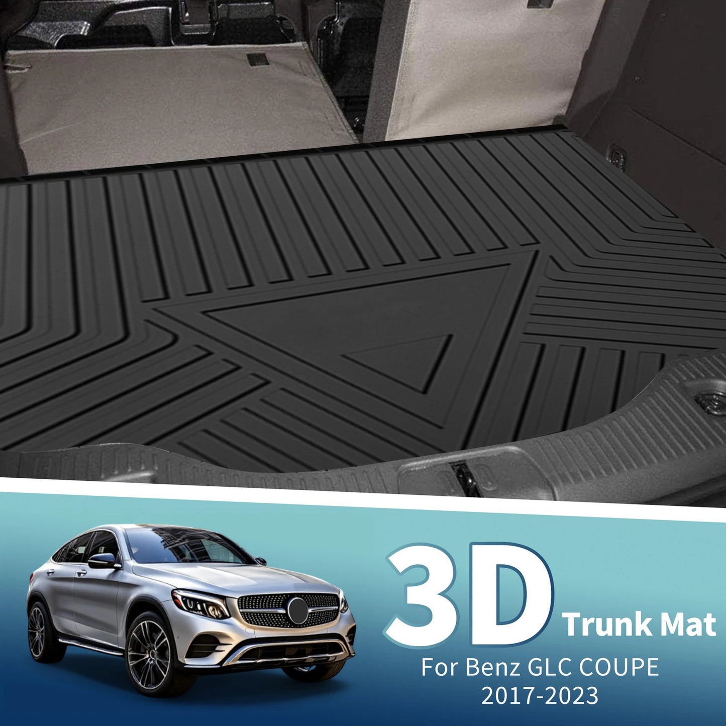 Cargo Liner Rear Trunk Mat for Mercedes-Benz GLC Coupe (2017–2023) TPE