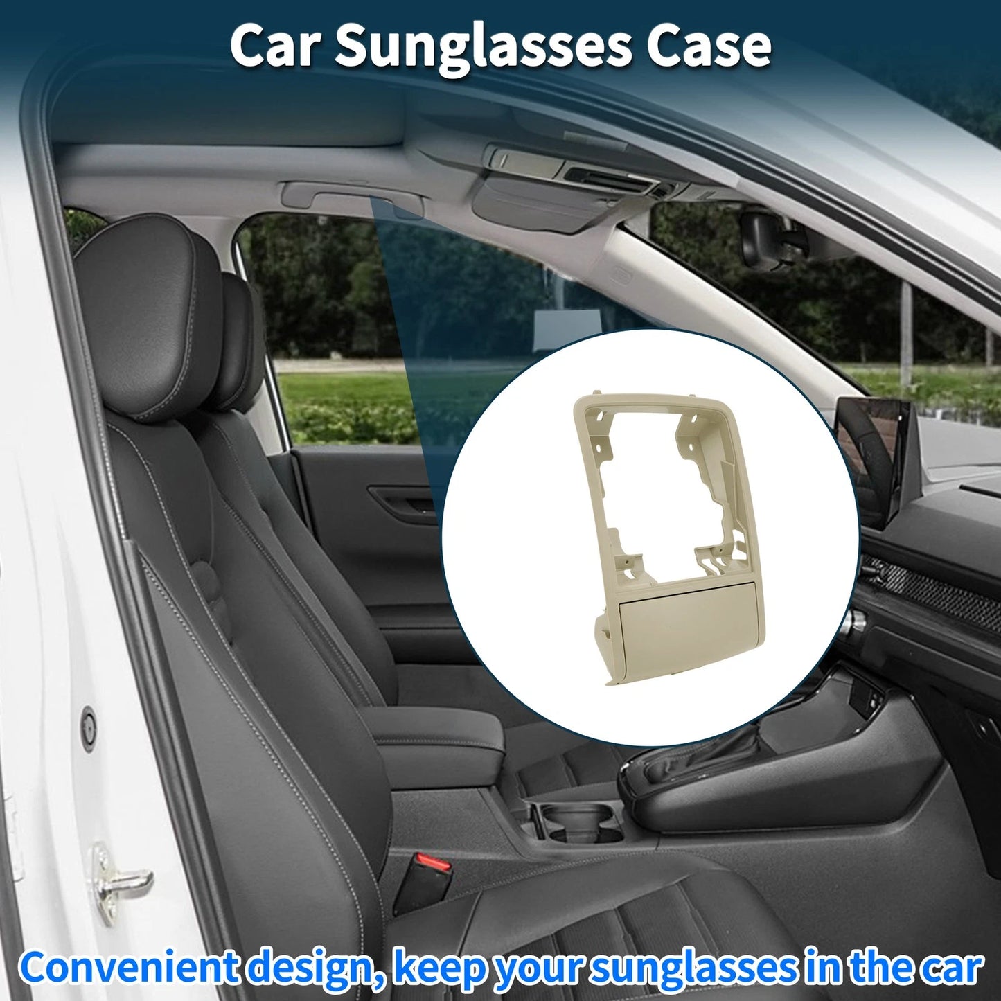 Car Sunglasses Case for Volkswagen Jetta/Vento MK6 (2011–2014) Beige 1 Pc